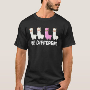 anders sein für ein Bewusstsein Llama Autismus T-Shirt