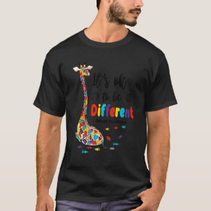 Anders Sein Giraffe Autismus Unterstützung Autismu T-Shirt