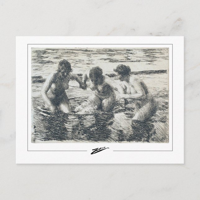 Anders Zorn #328 - Fine Art Postcard Postkarte (Vorderseite)