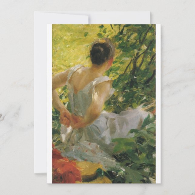 Anders Zorn - Dressing für Frauen Einladung (Vorderseite)