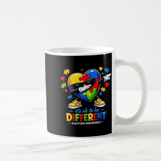 Anders zu sein Dabbing Autismus-Bewusstsein Junge  Kaffeetasse (Rechts)