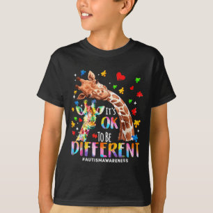 Anders zu sein ist okay Autism Mom Mama süße Giraf T-Shirt