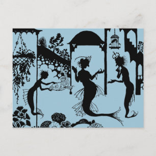 Andersen: Little Mermaid Silhouette Postkarte