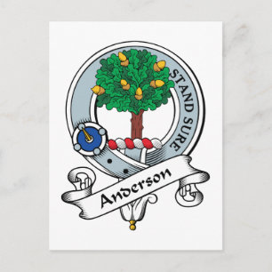 Anderson Clan Abzeichen Postkarte