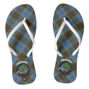 Anderson Clan Abzeichen & Tartan Flip Flops