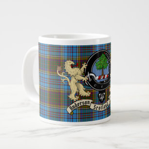 Anderson Clan Abzeichen & Tartan  Jumbo-Tasse