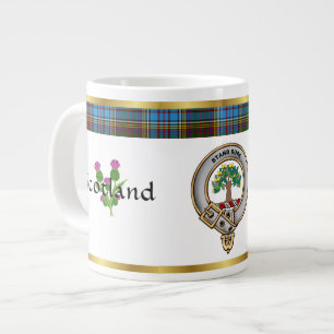Anderson Clan Abzeichen Tartan & Motto Jumbo-Tasse