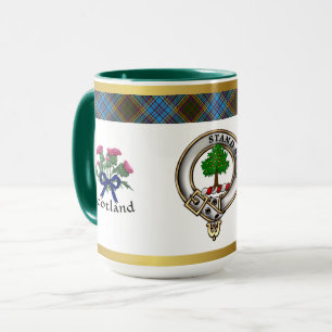 Anderson Clan Abzeichen Tartan & Motto Tasse