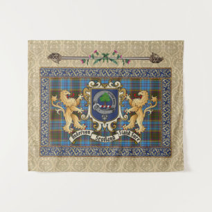 Anderson Clan Abzeichen & Tartan w/Lions Tapestry Wandteppich