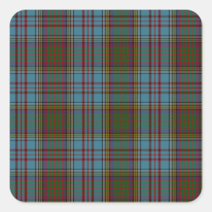 Anderson Clan Family Tartan Quadratischer Aufkleber