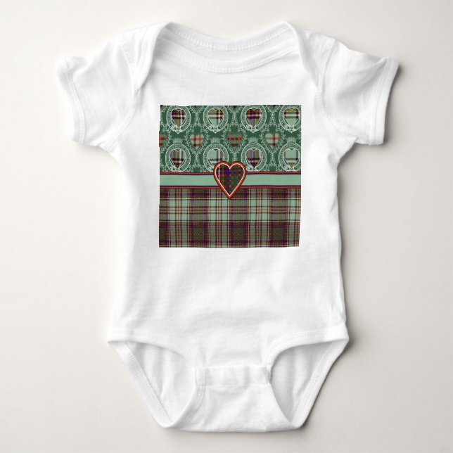 Anderson-Clan karierter schottischer Tartan Baby Strampler (Vorderseite)