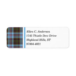 Anderson Clan Light Blue Scottish Tartan