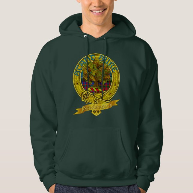 Anderson Clan Tartan & Motif Hoodie (Vorderseite)