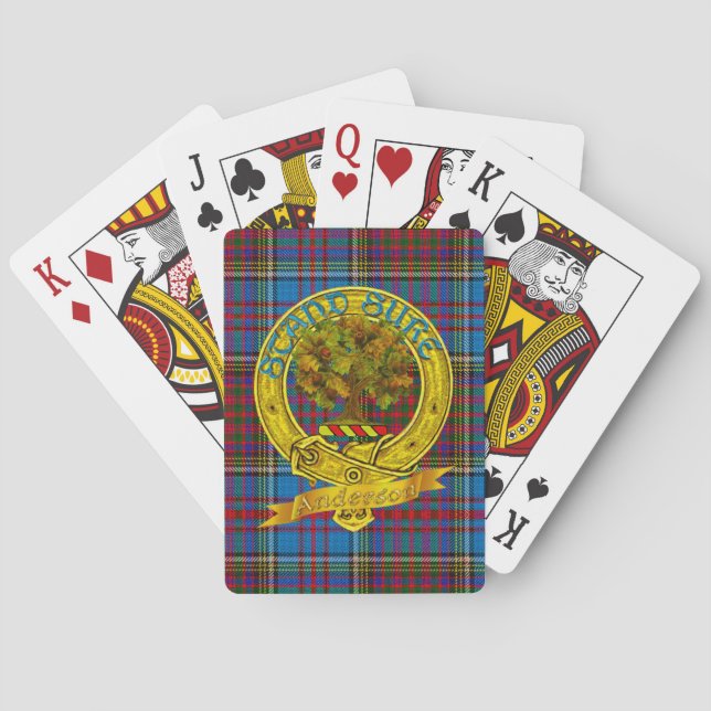 Anderson Clan Tartan & Motif Spielkarten (Rückseite)