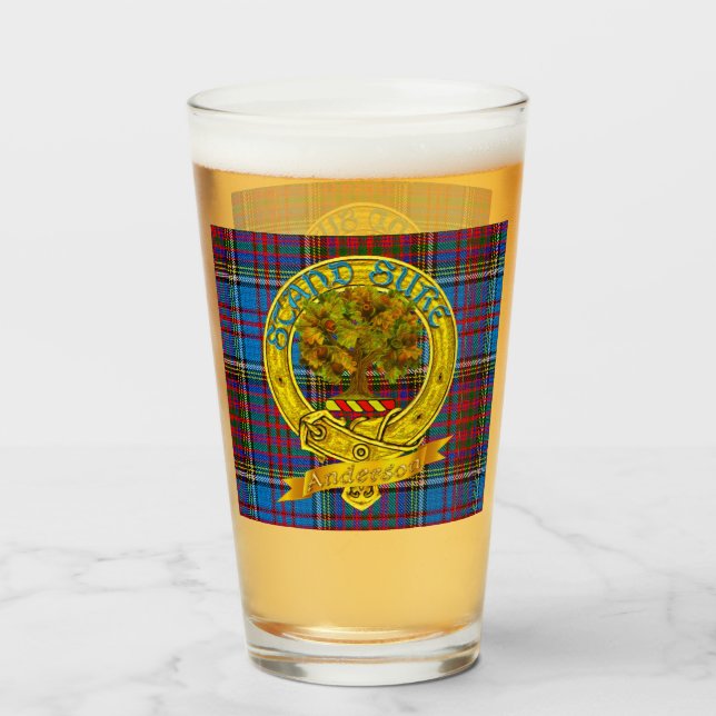 Anderson-Clan-Tartan u. Motiv Glas (Vorne (Gefüllt))