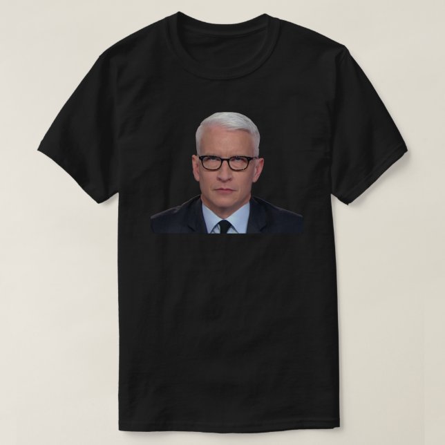 Anderson Cooper Eye Roll Sticker T-Shirt (Design vorne)