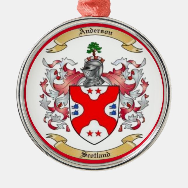 Anderson Familienwappen* Ornament Aus Metall (Vorne)