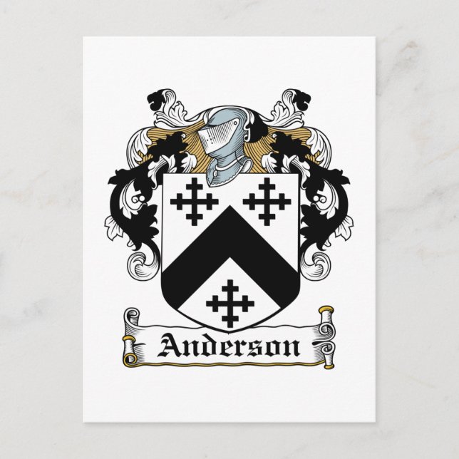 Anderson Familienwappen Postkarte (Vorderseite)