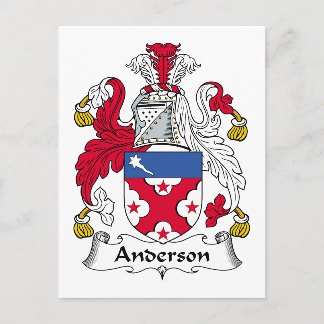 Anderson Familienwappen Postkarte (Vorderseite)