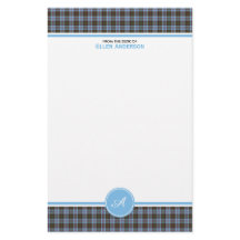 Anderson Family Tartan Light Blue Kariert Monogram
