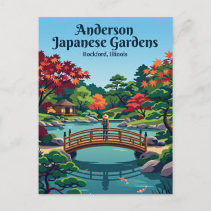 Anderson Japanese Gardens USA Postkarte