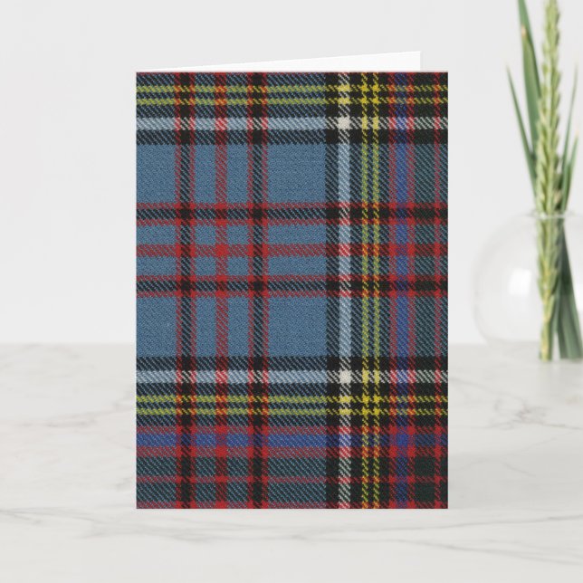 Anderson moderne Tartan-Gruß-Karte Karte (Vorderseite)