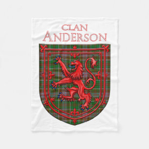 Anderson of Kinnelieber Tartan Scottish Kariert Fleecedecke