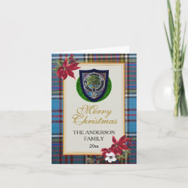 Anderson Schottischer Clan Tartan & Wappen Karte
