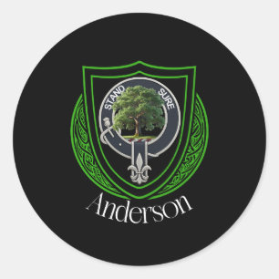 Anderson Schottischer Clan-Wappen Runder Aufkleber