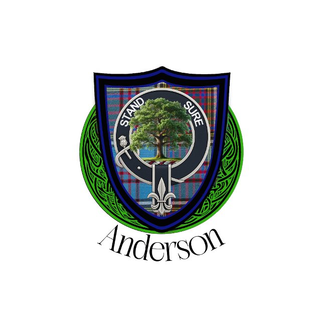 Anderson Scottish Clan Tartan und Wappen Flachmann (Von Creator hochgeladen)