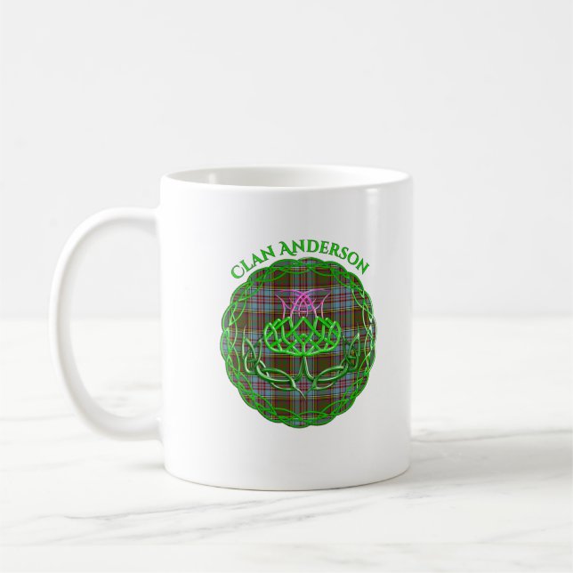 Anderson Scottish Tartan Celtic Thistle Kaffeetasse (Links)
