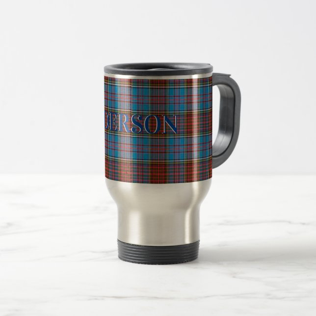 Anderson Tartan Clan Travel Mug Reisebecher (VorderseiteRechts)