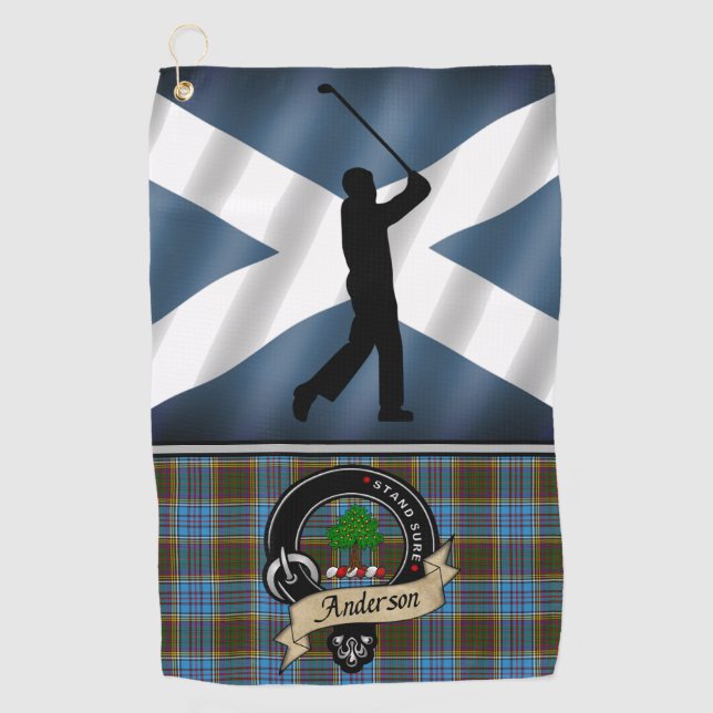 Anderson Tartan Golf Towel Sein Golfhandtuch (Vorderseite)