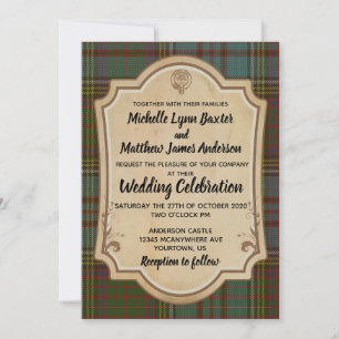 Anderson Tartan Wedding Einladung