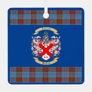 Anderson Wappen w/Anderson Tartan* Ornament Aus Metall