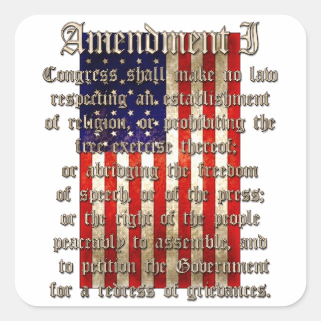 Änderung 1 quadratischer aufkleber (Vorderseite)