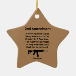 Änderung 2 des Verfassungsrechts der USA Keramik Ornament