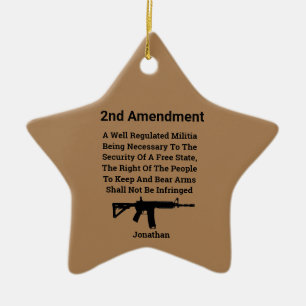 Änderung 2 des Verfassungsrechts der USA Keramik Ornament