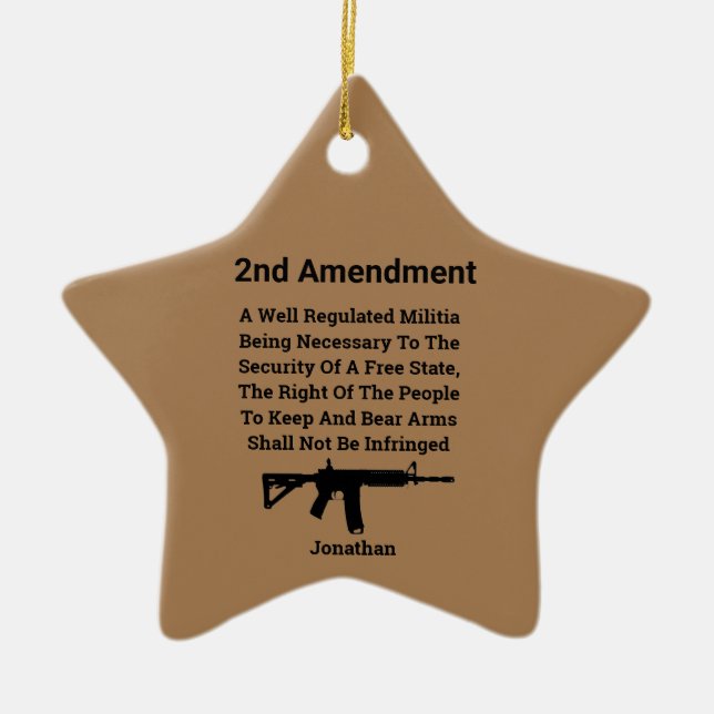 Änderung 2 des Verfassungsrechts der USA Keramik Ornament (Vorne)