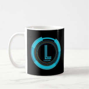Änderung anfänglicher Name Futuristic Tech I J K L Kaffeetasse