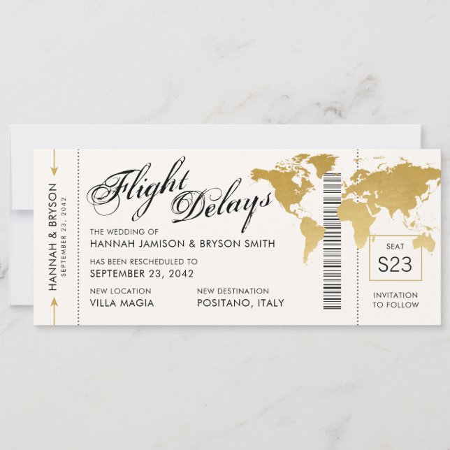 Änderung bei Planungen World Map Boarding Ticket W Ankündigung (Vorderseite)