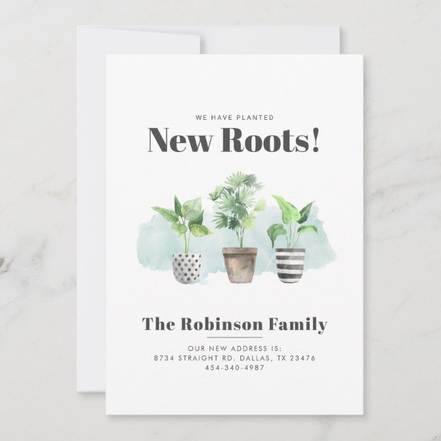 Änderung der Adresse Boho Benutzerdefiniertes Vers Ankündigung (Vorderseite)