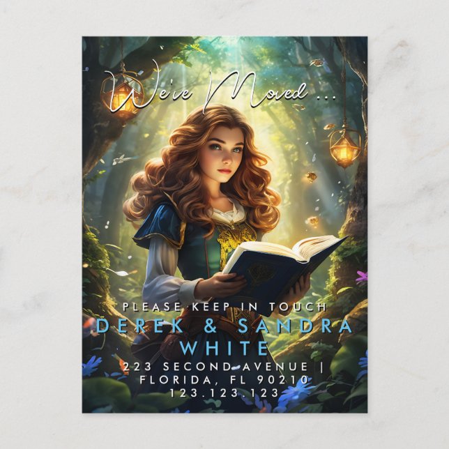 Änderung der Adresse, die wir verschoben haben Ankündigungspostkarte (Vorderseite)