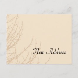 Änderung der Adresse durch die Zweige der Natur Ankündigungspostkarte