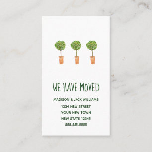 Änderung der Adresse Einsteckkarte bewegen Visitenkarte