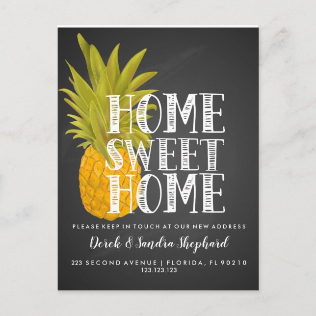 Änderung der Adresse Postkarte haben wir Ananas ve (Vorderseite)