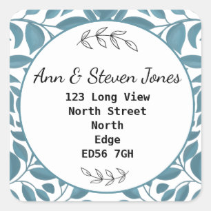 Änderung der Adressenaufkleber in den Blätter Quadratischer Aufkleber