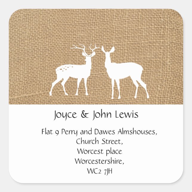 Änderung der Adressenaufkleber Quadratischer Aufkleber (Vorderseite)