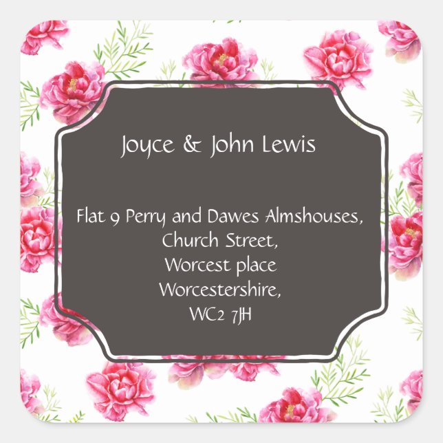 Änderung der Adressenaufkleber Quadratischer Aufkleber (Vorderseite)