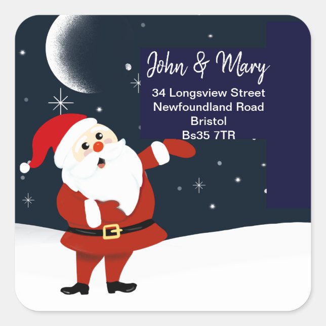 Änderung der Anschrift Aufkleber WeihnachtsWeihnac (Vorderseite)